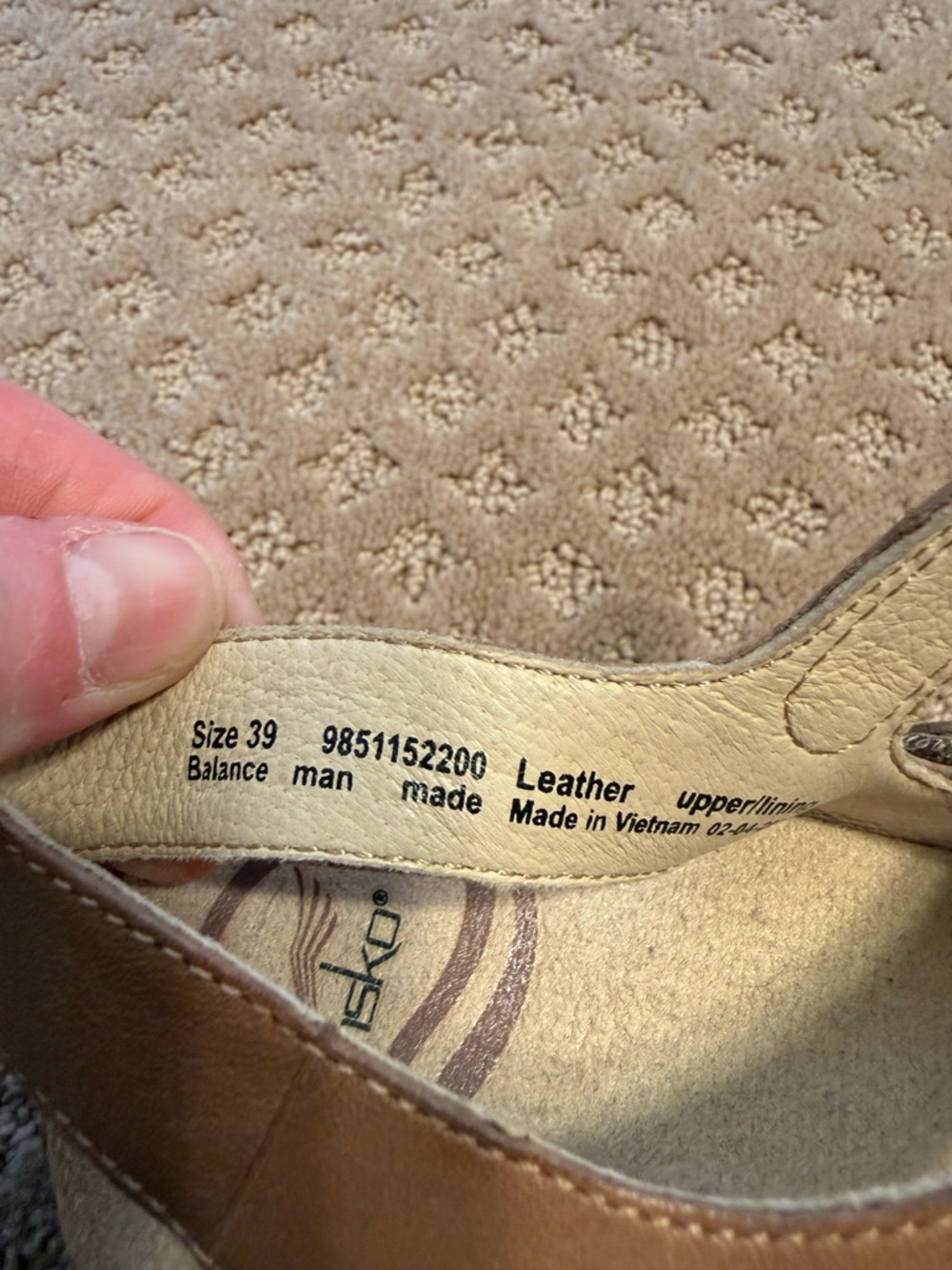Dansko Tan Brown Leather Wedge Sandals - Picture 8 of 8